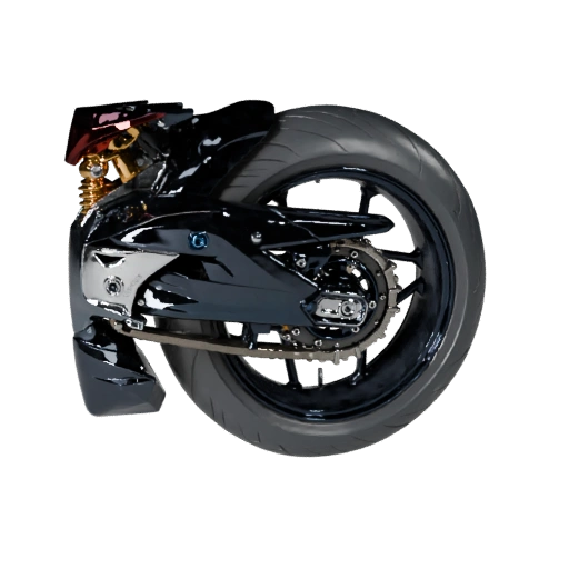 Hohe Poly Sportmotorrad 3D-Modell für Studio-Renderings