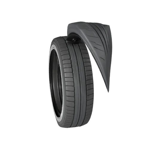 Modelo 3D de Neumático de Coche de Alto Poligonaje para Renders de Estudio Activo PBR