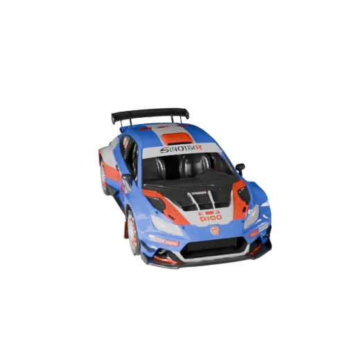 Modèle 3D de voiture de rallye pour Unity - Asset de jeu low poly