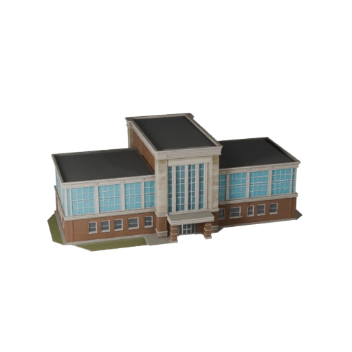 Stilisierte Elektrische Umspannwerk 3D-Modell - Spiel-Asset