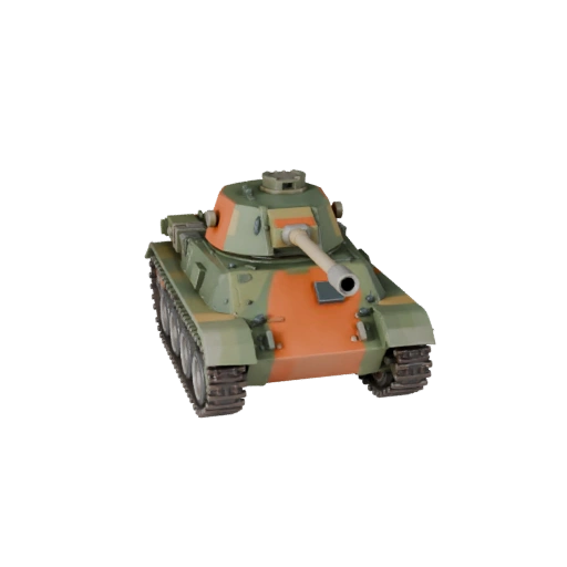 Cartoon Panzer 3D Modell für stilisierte Spiele PBR Asset