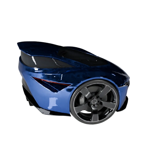 Coche Conceptual de Alto Poligonaje 3D para Renders de Estudio - PBR