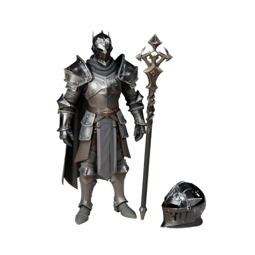 Modello Personaggio Cavaliere Boss Comandante Fantasy - Modellato