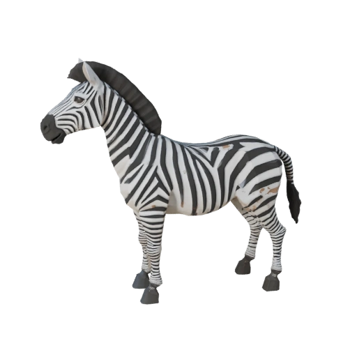 Low Poly Zebra 3D Modell - Unity Game Asset mit FBX | Lizenzfrei