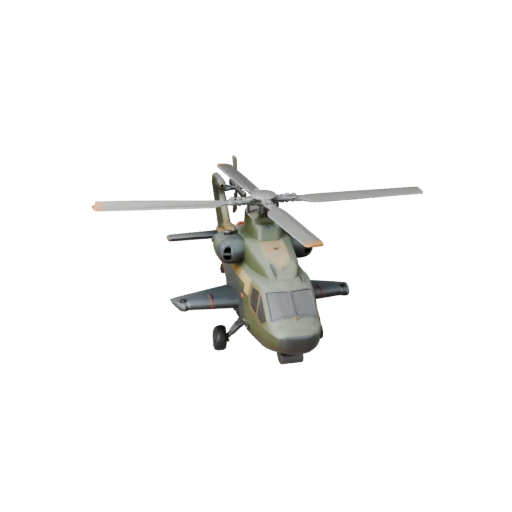 Hélicoptère d'attaque inspiré de l'apache 3D - Low Stylisé