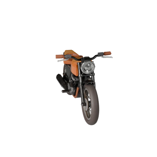 Retro-Motorrad 3D-Modell - Low Poly Spielbereit PBR Asset