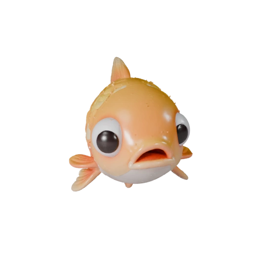 Modèle 3D de Poisson Koi Dessin Animé - Actif Stylisé pour Animation | PBR