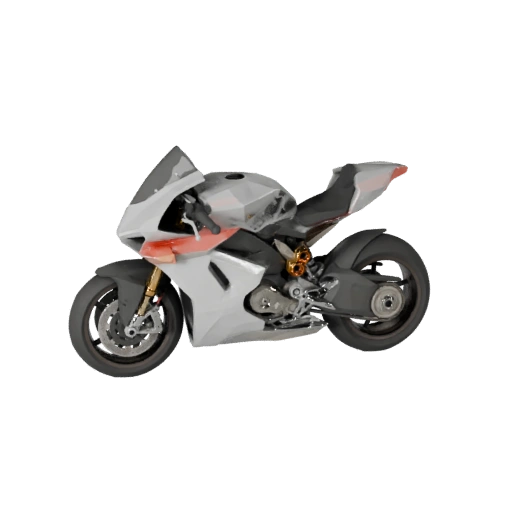 Ducati-inspirierte Sportmotorrad 3D-Modell - Low Poly Spiel