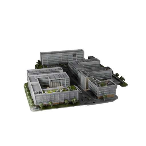 Modèle 3D de bureau de campus technologique pour Unreal - Actif en temps réel