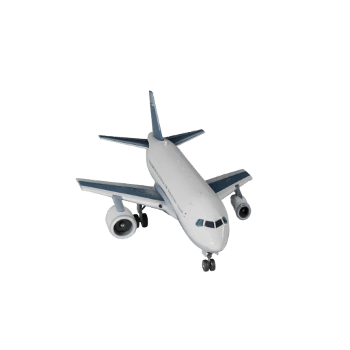 Aéronef de type boeing inspiré 3D Modèle pour unité - low poly