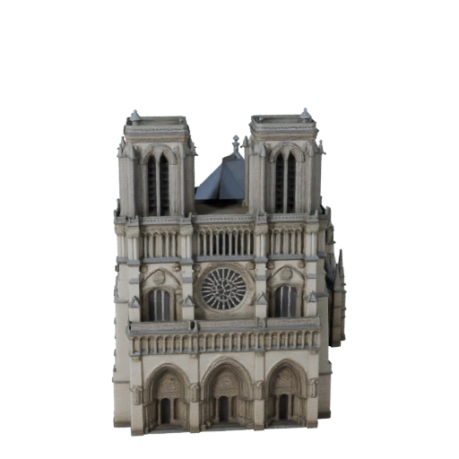 Catedral de Notre Dame - Modelo 3D Realista para Visualización Arquitectónica