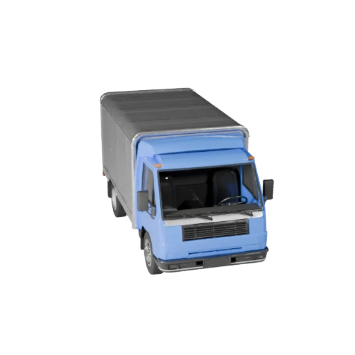 Kastenwagen 3D-Modell für Unity - Low Poly Game Asset