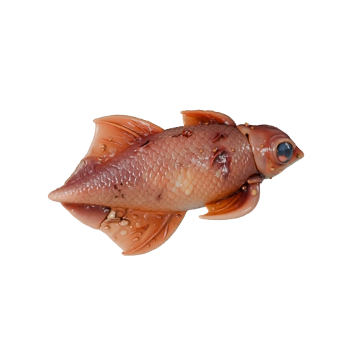 Hohe Poly Tintenfisch 3D-Modell - Detailliertes STL-Asset für den Druck