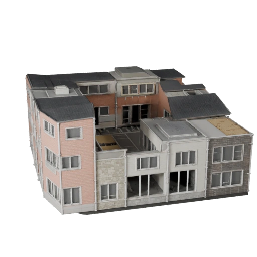 Kit de Apartamento Modular Modelo 3D - Activo Realista de Archviz