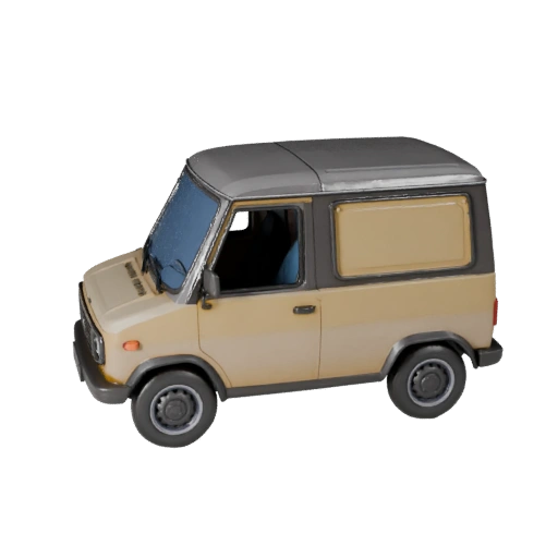 Oldtimer Lieferwagen 3D Modell für Blender - Render Ready