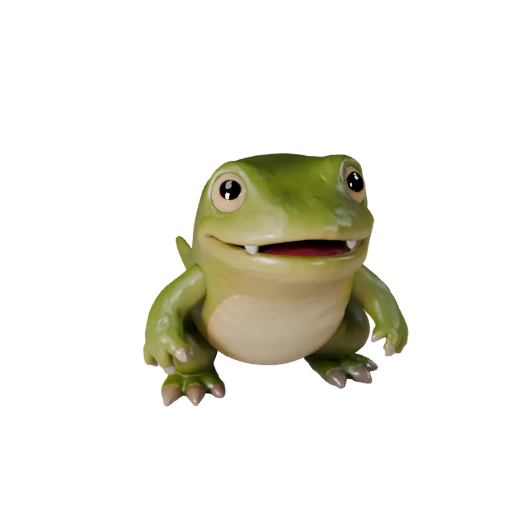 Modèle 3D de Salamandre Dessin Animé - Asset Stylisé pour l'Animation