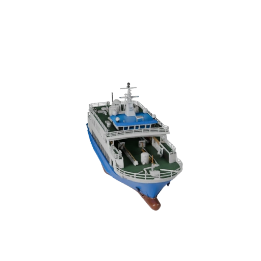 Spielbereite Fähre 3D-Modell für Echtzeitnutzung PBR-Asset