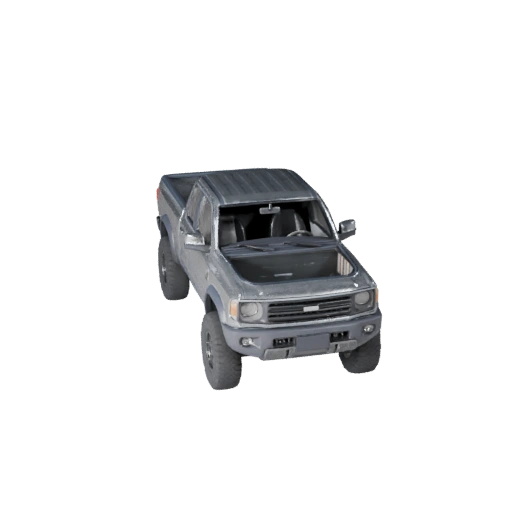 Modèle 3D de Camionnette Prêt pour le Jeu pour Jeux Temps Réel - PBR