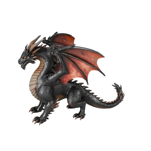 Dragon de Feu 3D Modèle pour Unity - Actif Prêt pour le Jeu, FBX | PBR