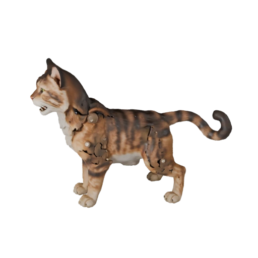 Modelo 3D de Gato Ragdoll para Blender - Asset PBR con Texturas