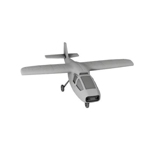 Druckbares Starres Flächenflugzeug STL 3D-Modell - Display