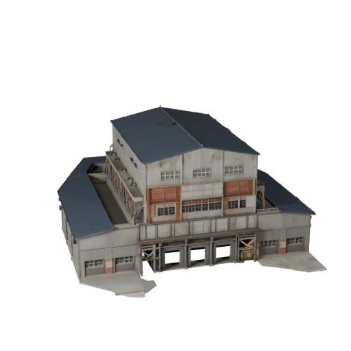 Stahlwerk 3D-Modell für Unity - Spiel-Asset für Architektur