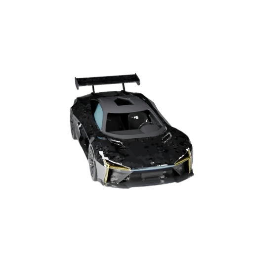 Voiture futuriste modèle 3D pour Unity - Asset de jeu low poly