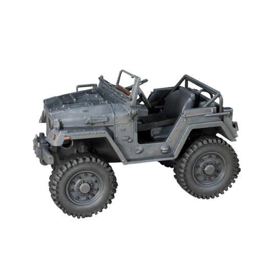Modello 3D Jeep Militare High Poly per Rendering in Studio