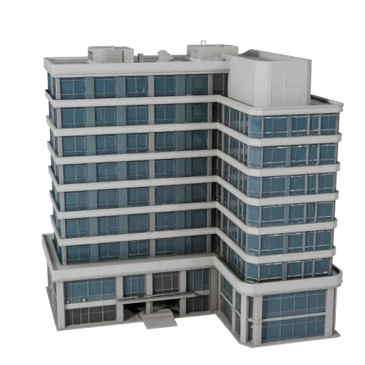 Bloque de Oficina de Alto Poligonaje 3D para Archviz para Arquitectura