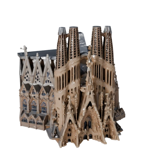 Low Poly Sagrada Familia 3D Modell für Echtzeit-Spiel-Asset
