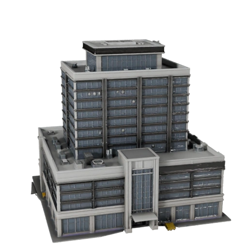 Bloque de Oficinas Modelo 3D para Unreal - Activo en Tiempo Real para Escenas UE