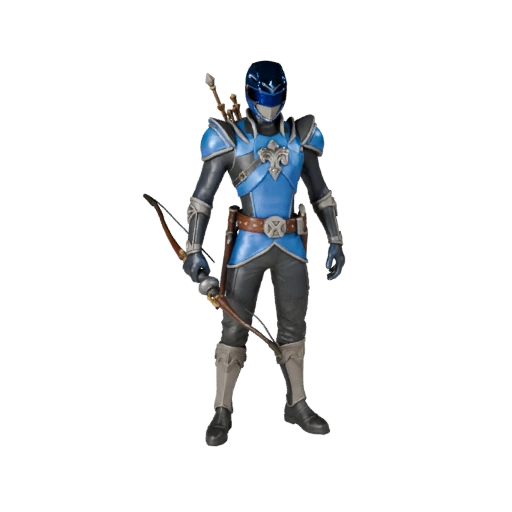 Modèle de personnage Ranger Cobalt Fantaisie - Monté