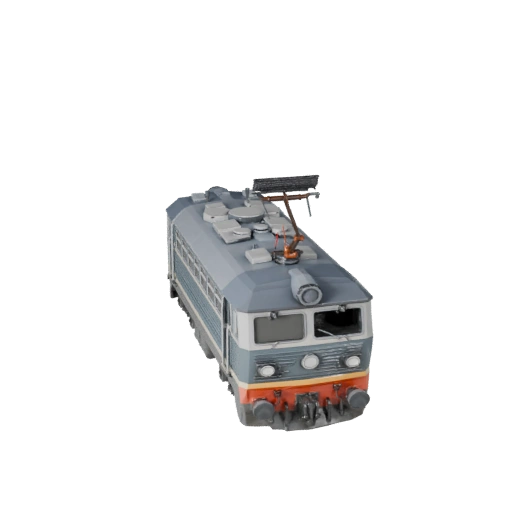 Low Poly Elektrolokomotive 3D Modell für Unity & Unreal