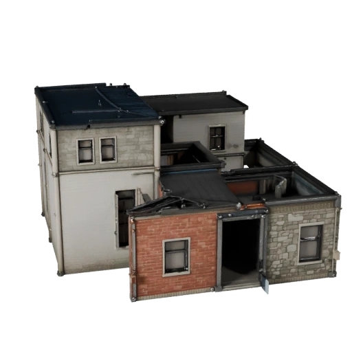 Hoher Poly Modular Village Kit 3D Modell für Archviz