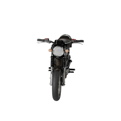 Spielbereites Retro-Motorrad 3D-Modell für Echtzeitspiele
