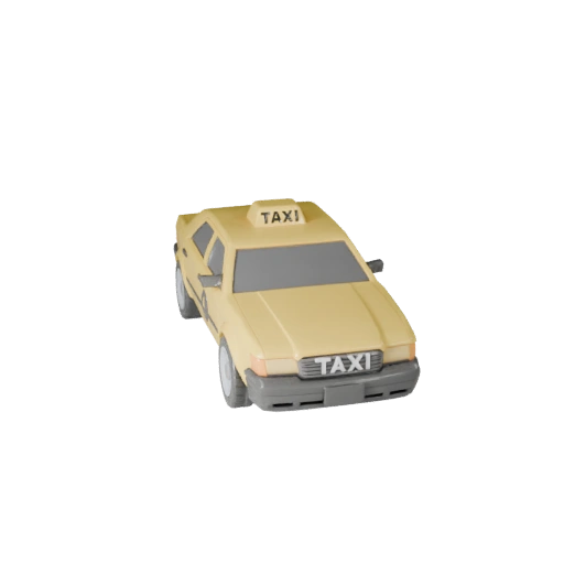 Modèle 3D Taxi STL Imprimable pour Objets de Collection et Présentation
