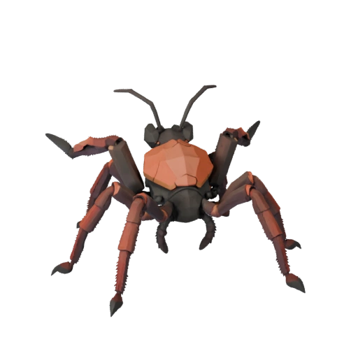 نموذج ثلاثي الأبعاد لـ tarantula لوحدة Unity - أصل جاهز للعبة، FBX | مجاني