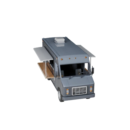 Modello 3D Food Truck per Unity - Asset Low Poly per Giochi