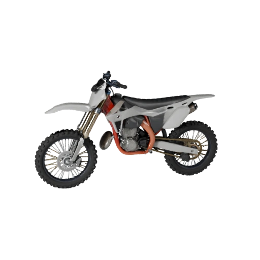 Motocross-Motorrad 3D-Modell für Unity - Low Poly Game Asset