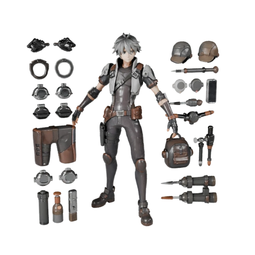 Modelo de Personagem Piloto de Anime - Articulado