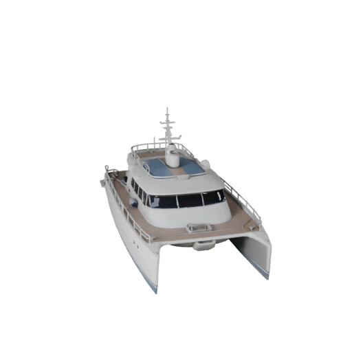 Modelo 3D de Catamarã para Blender e Jogos - Asset PBR