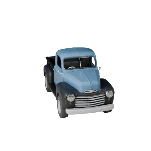 Oldtimer-Pickup-Truck 3D Modell - Low Poly Spielbereit PBR