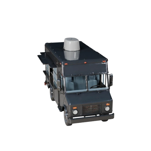 Imbisswagen 3D-Modell für Blender & Spiele - Realistisch PBR
