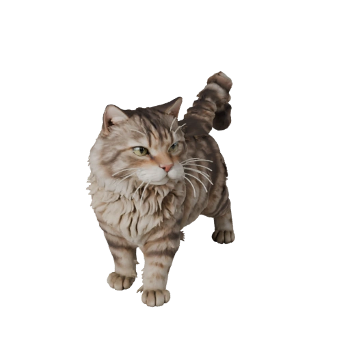 Modèle 3D réaliste de chat Ragamuffin - Asset PBR Riggué pour Jeux