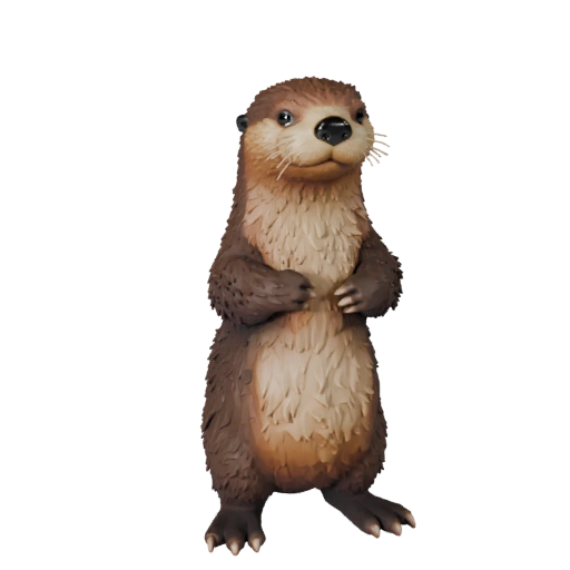 Modèle 3D Haute Poly Loutre de Mer - Actif STL Détaillé pour Impression