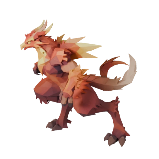 Modèle 3D Phénix Low Poly - Asset Unity avec FBX | Libre de droits