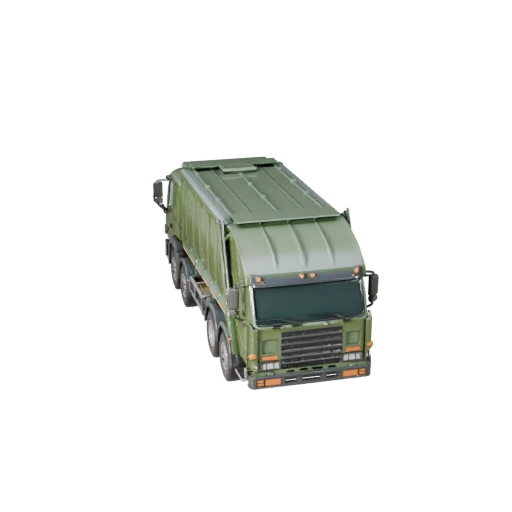 Müllwagen 3D-Modell für Blender & Spiele - PBR-Asset (Legacy)