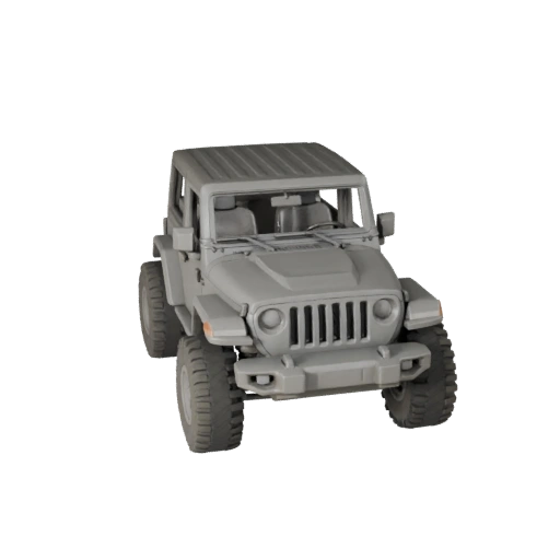 Druckbare Jeep-inspirierte Geländewagen STL 3D-Modell für