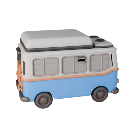 Modèle 3D de Van Rétro pour Blender - Asset prêt pour le rendu (Legacy)