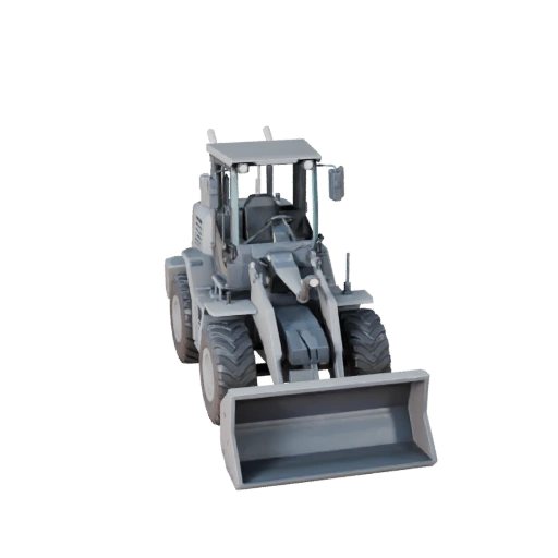 نموذج ثلاثي الأبعاد لـ Low Poly Wheel Loader لألعاب Unity و Unreal